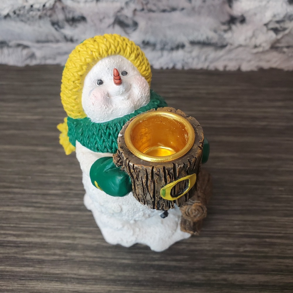 Ridgewood Collection Oregon Ducks College Sport Tapered Candle Holder Snowman 02